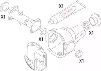 19536138 CORTECO Комплект прокладок, дифференциал
